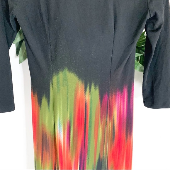 Maggy London Watercolor Cowl front w/ sheath Dress! - Picture 7 of 7